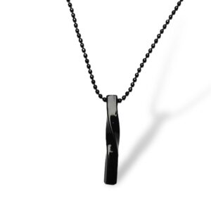 Black Molten Steel Pendant For Men