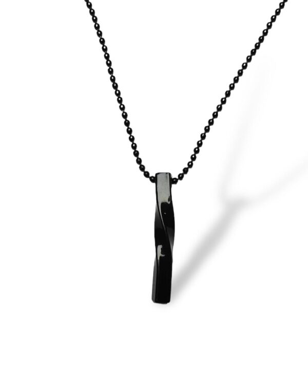 Black Molten Steel Pendant For Men