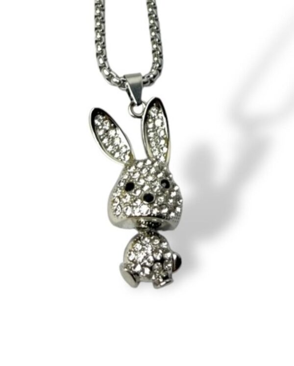 Crystal Bunny Pendant For Men